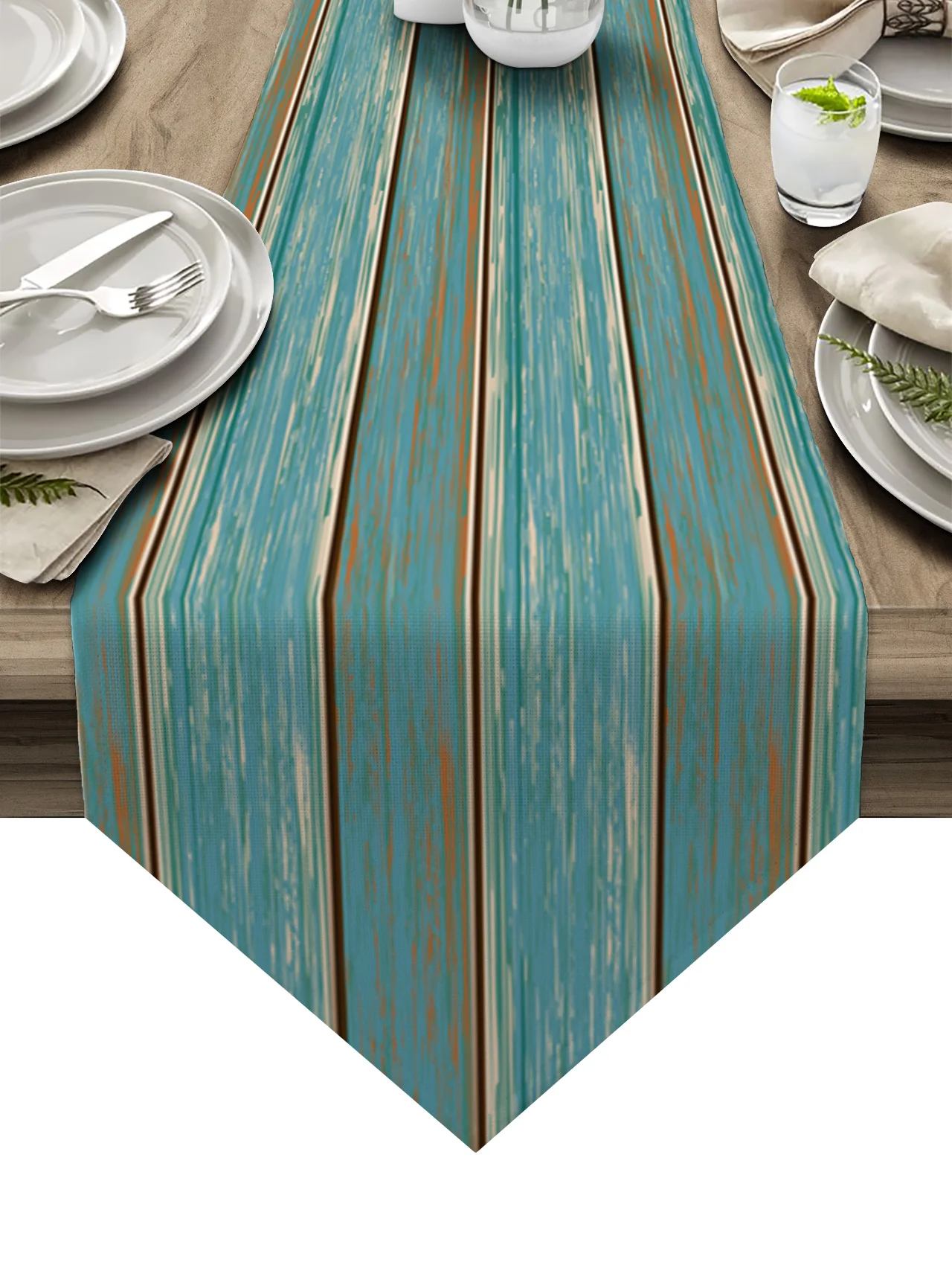 

Винтажная скатерть из древесины Aqua, деревенская скатерть для украшения дома, отеля, вечеринки, кухни, обеденного стола, коврики