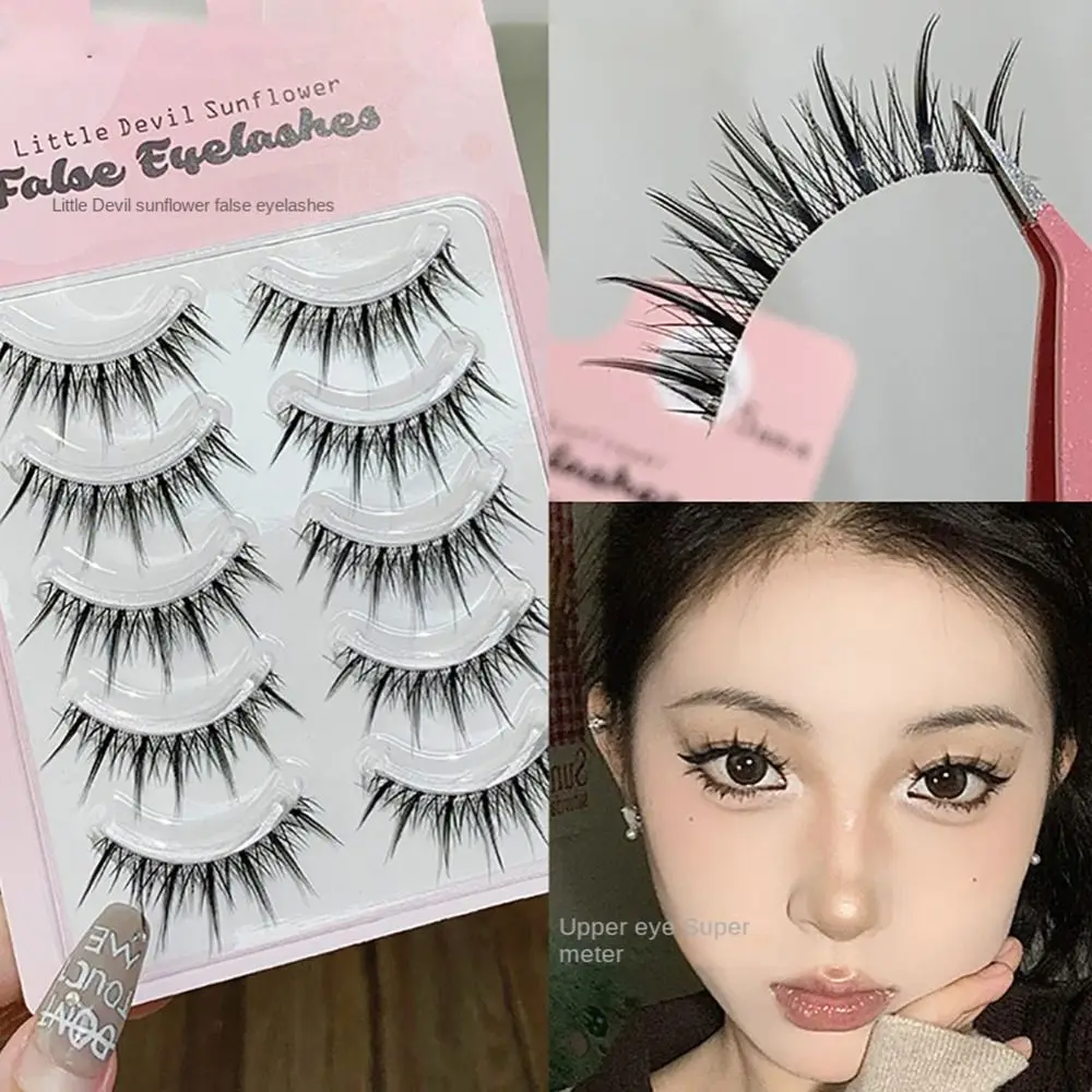 

3D Fluffy Lashes Segment Volume Little Devil Sunflower Eye Lashes Grafting Eyelash False Eyelashes Eye Extension