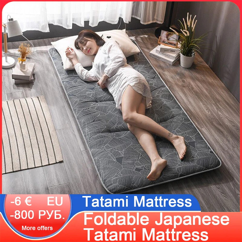 

Foldable Japanese Tatami Mattress Futon Floor Sleeping Mattresses Bed Thickened Moisture-proof Dormitory Floor Mat Cotton Pad