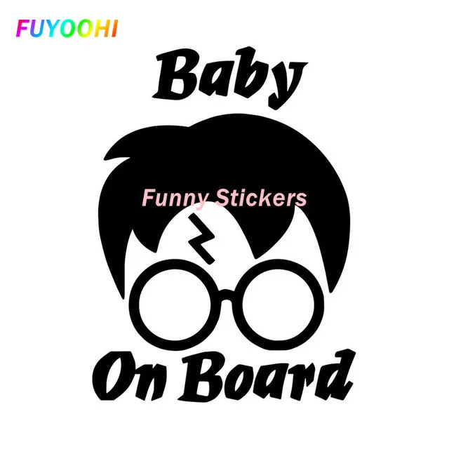 

FUYOOHI Exterior/Protection Funny Stickers Cartoon Whole Body Decoration Decals Funny BABY ON BOARD Warning Car Sticker
