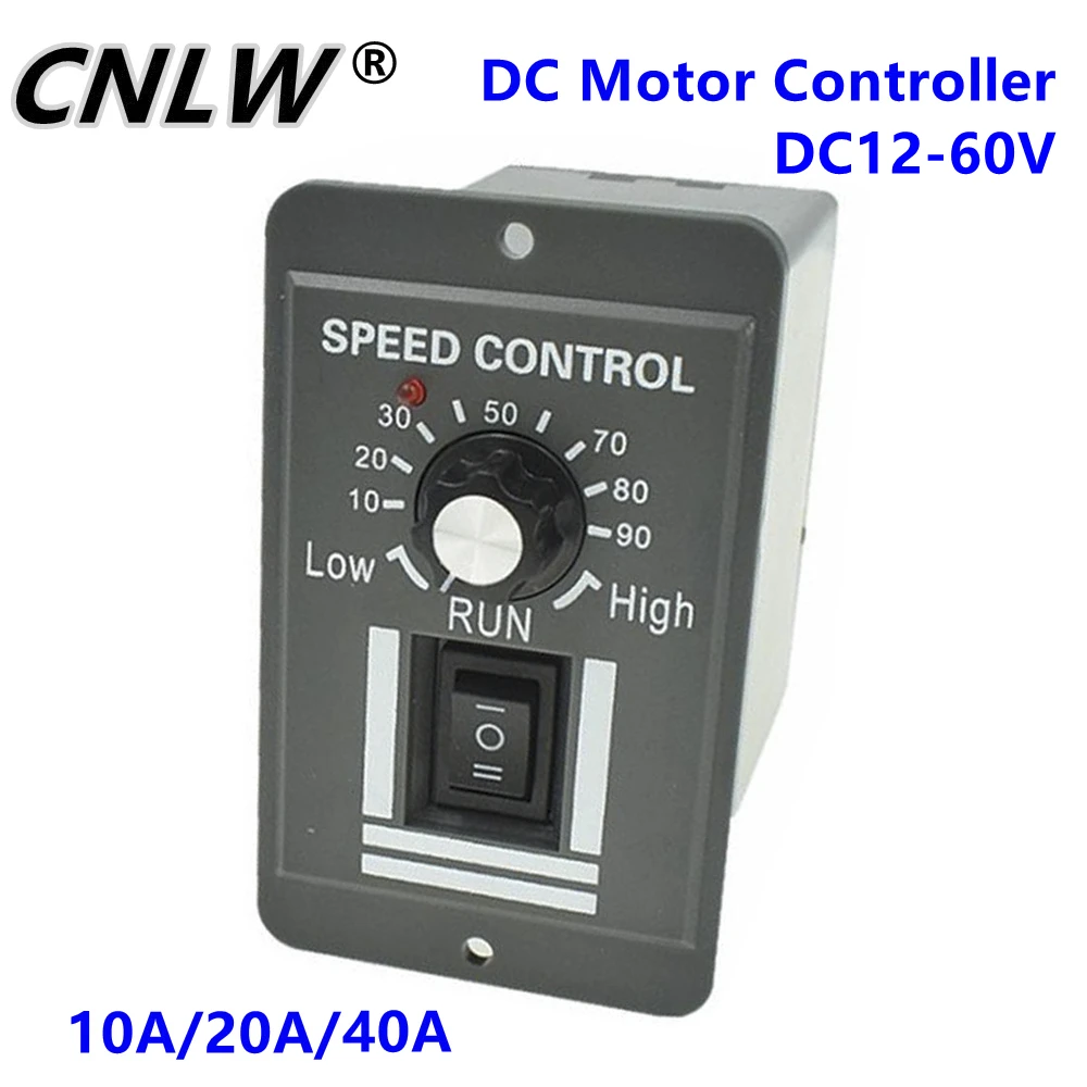 

Motor Controller DC12V24V36V48V 10A/20A/40A DC12-60V Brushed Motor Speed Controller Module Stepless Variable Speed Switch X0910