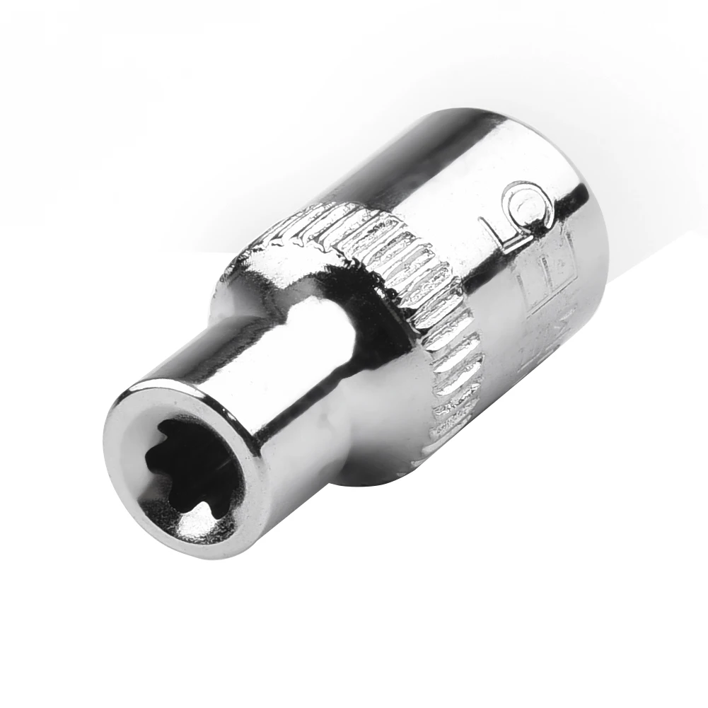 

New Arrival 6* Silver Drive Sockets Heat Treatment Chrome Treatment Durable Ideal For Star Bolts E4 E5 E6 E7 E8 E10