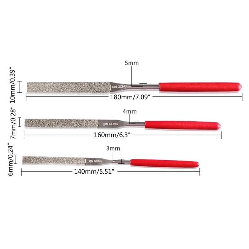 Алмазный напильник тонкого профиля Y1UB Игольчатый надфиль для деликатного
