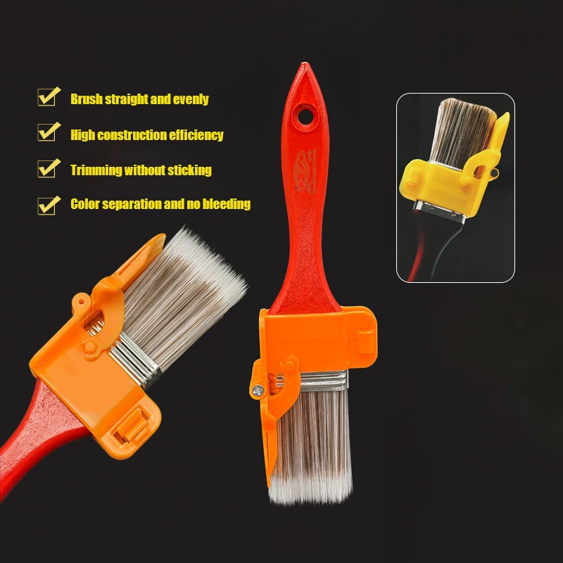 

1Set Paint Edger Brush Multifunctiona Clean Cut Profesional Edger Brush Tool for Window Frame Wall Ceiling Furniture Surface