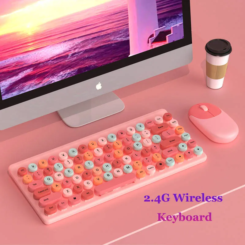 

Клавиатура и мышь беспроводные бесшумные, 2,4 ГГц, 2 шт.