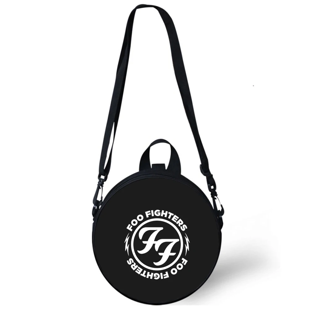 Foo Fighters Child kindergarten Bag 3D Print Crossbody Shoulder Bags For School Women Mini Round Bagpacks Rugtas Bag