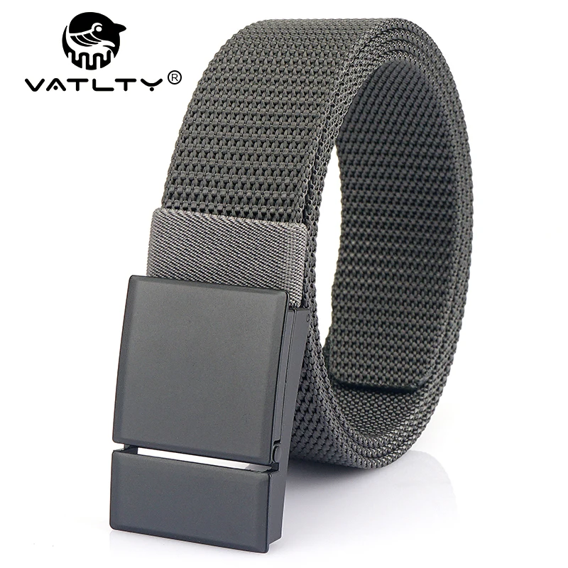 VATLTY Официальный мужской ремень плотный прочный нейлоновый матовый черный