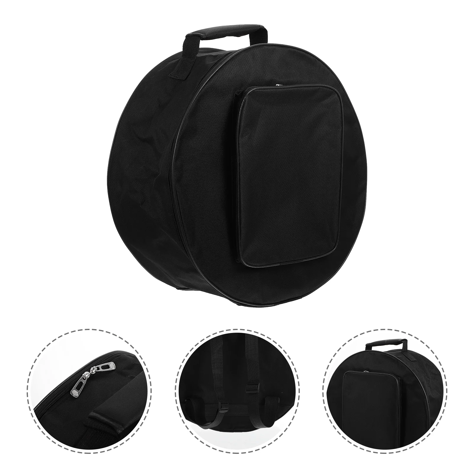 

Tambourine Carrying Backpack Bag Snare Drum Hard Case Accessories Storage Tote Travel
