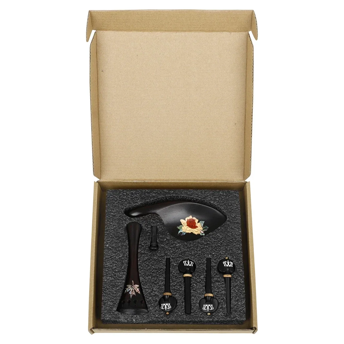 Набор Из 4 Аксессуаров Для Скрипки С Гребешками Черного Дерева —