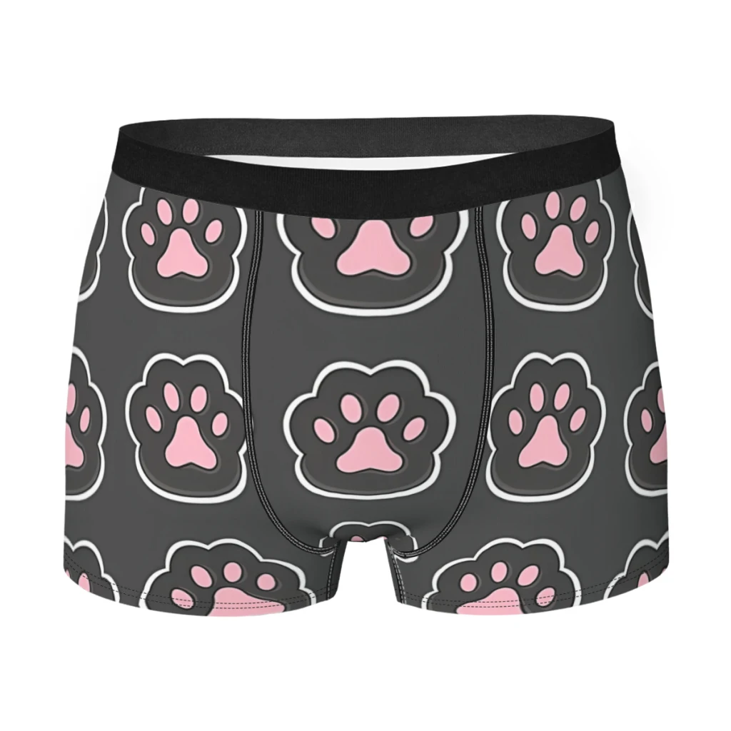 

Kitty Man's Boxer Briefs Cat Paw Cute Highly Breathable Underwear High Quality Print Shorts Birthday Gifts