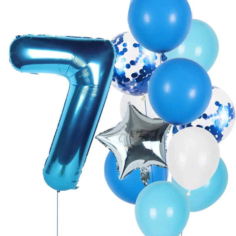

Набор из 12 воздушных шаров с цифрами для дня рождения мальчика