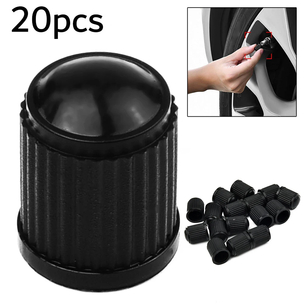 

Hot Sale 20pcs Tyre Valve Caps Plastic Car Tire Stem Dust Covers With Seal Ring For SUV, Motorbike, Trucks, Bike, Bicycle