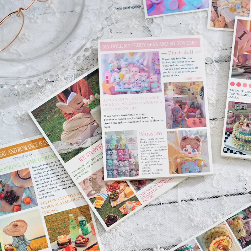 

50pcs/lot Memo Pads Material Paper Vintage Warm hemisphere Junk Journal Scrapbooking Cards Retro Background Decoration Paper