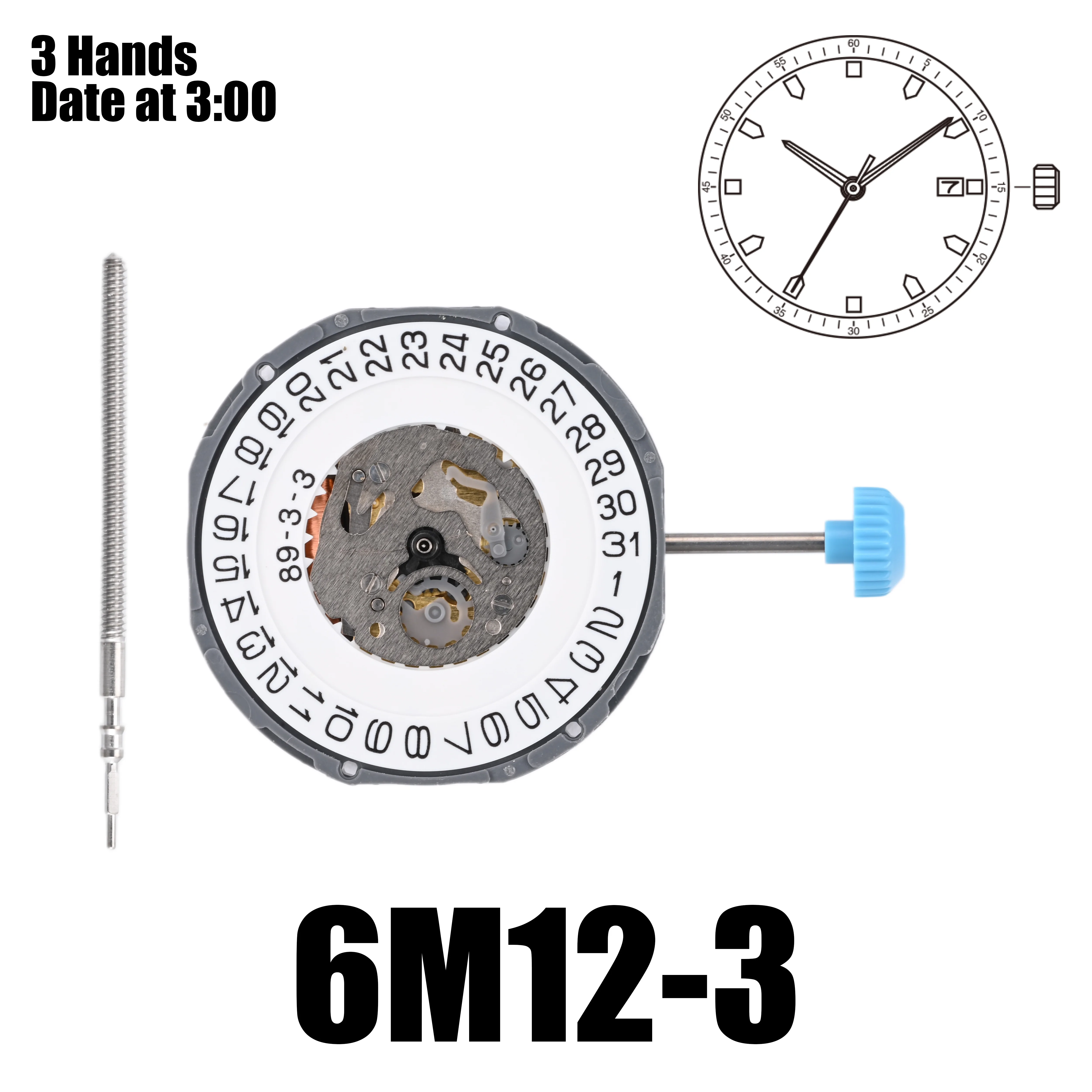 6M12 6M17 6M55 Механизм для часов аксессуары механизма Miyota механизм электронного
