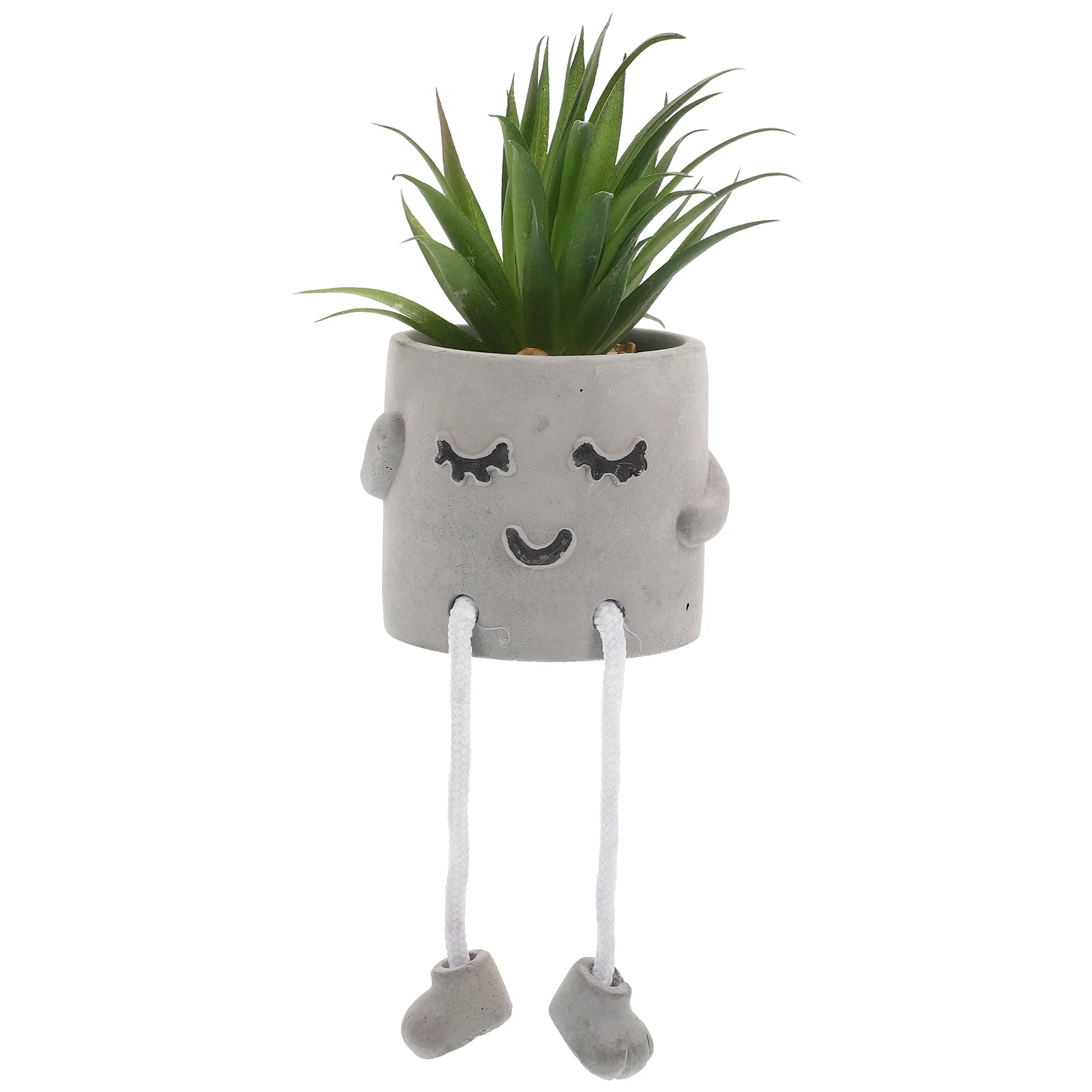 

Pottedpot Fauxin Fake Artificial Succulents Bonsai Greenerycement Decor Hanging Figurine Flower Pots Tree Flowers Succulent