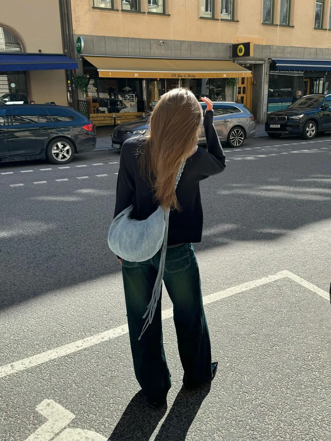 Женские прямые свободные брюки в стиле ретро