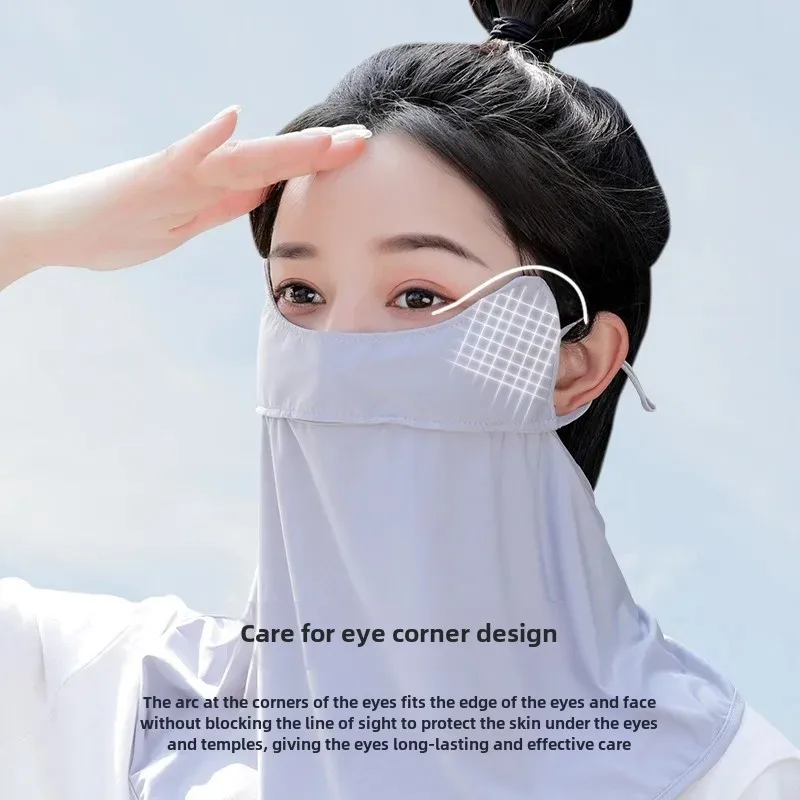 Женская солнцезащитная маска для лица с защитой от ультрафиолета летняя защита