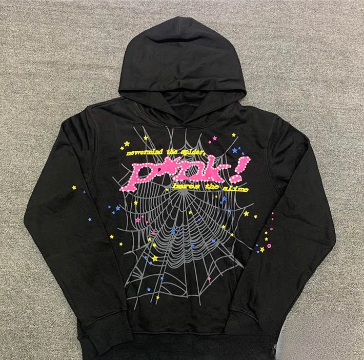 

Hip Hop Web Puff Print Sp5der 555555 Hoodie Men Women 1:1 High Quality Young Thug Angel Spider Sweatshirts Heavy Fabric Pullover