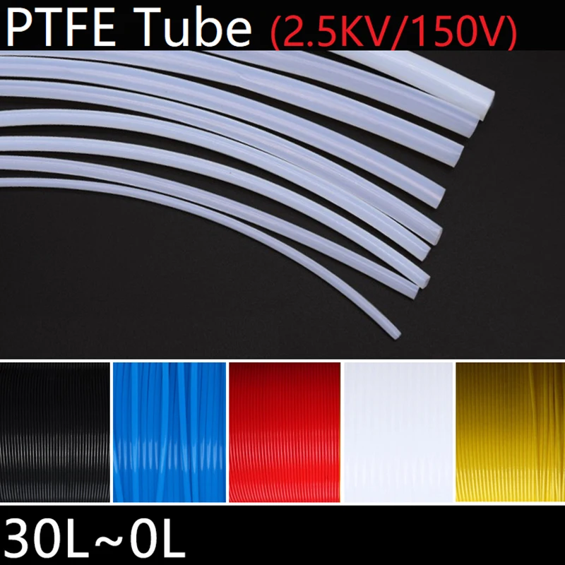 

1M 0L~30L PTFE Tube F46 Insulated Capillary Heat Protector Transmit Hose Rigid Temperature Corrosion Resistance 2.5KV 150V