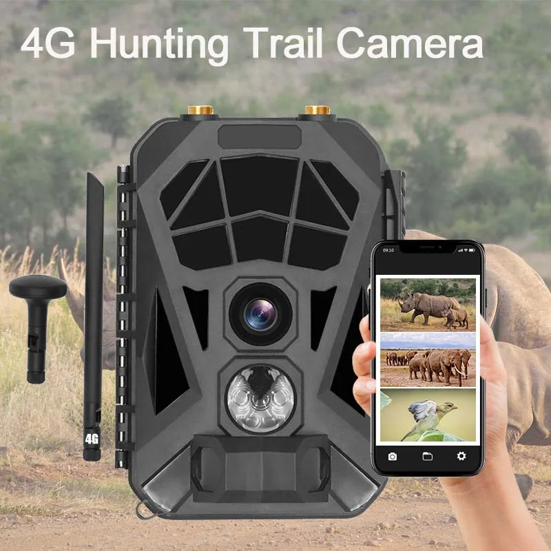 

4G SMS Hunting Trail Camera Wireless App GPS for Wildlife Animal Surveilliance Night Vision Motion Activated Trigger Speed 0.2s