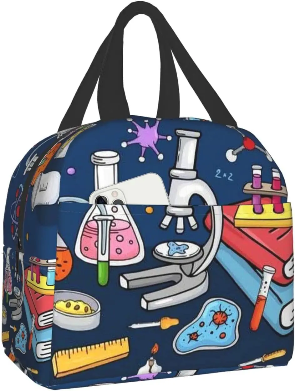 

Science Laboratory Chemistry 2 Fashion Reusable Lunch Bag For School Office Lunch Box Lunch Tote