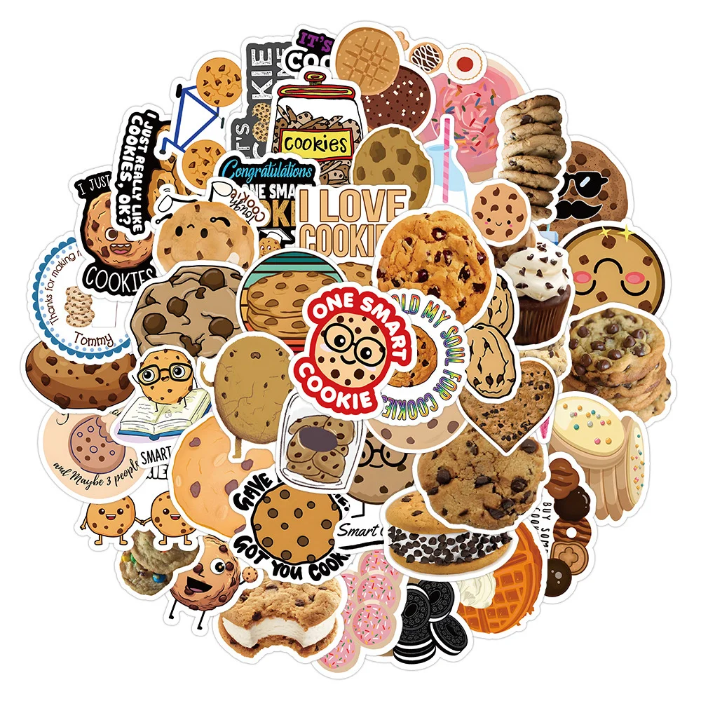 

10/30/50PCS Cartoon Cute Biscuit Personality Graffiti Creative Sticker Laptop Motorcycle Phone Car Waterproof Sticker Wholesale