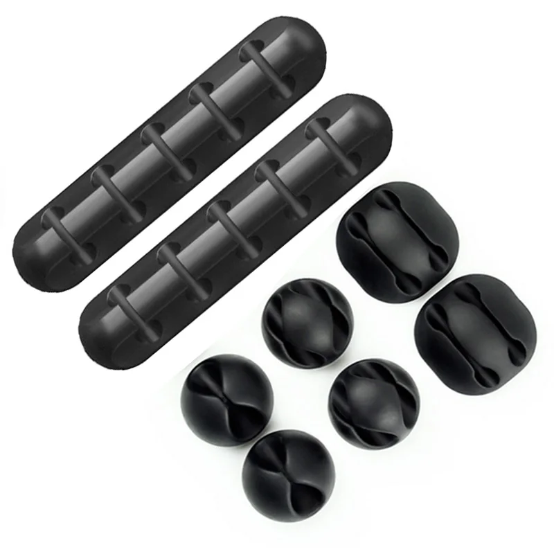 

Cable Organizer Silicone USB Cable Winder Desktop Tidy Management Clips Cable Holder for Mouse keyboard Headphone Wire