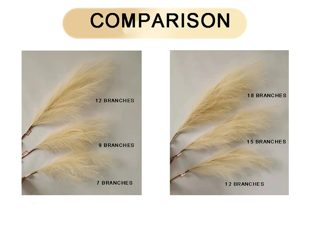 Искусственные большие высокие пампасы трава ветви искусственные помпоны белая