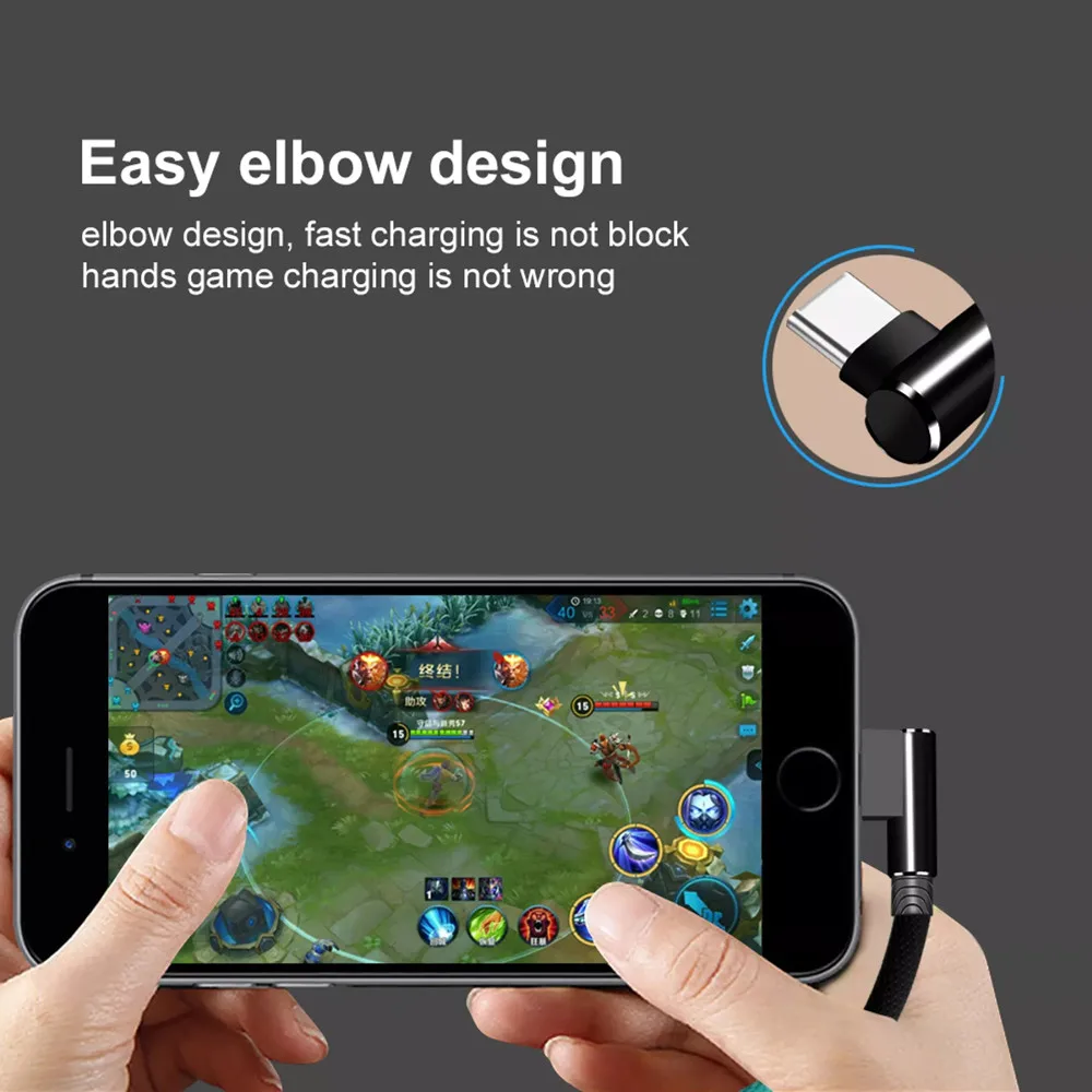 OLAF USB Type C 2.4A быстрое зарядное устройство шнур 90 градусов кабель для Samsung Sony Xiaomi Galaxy