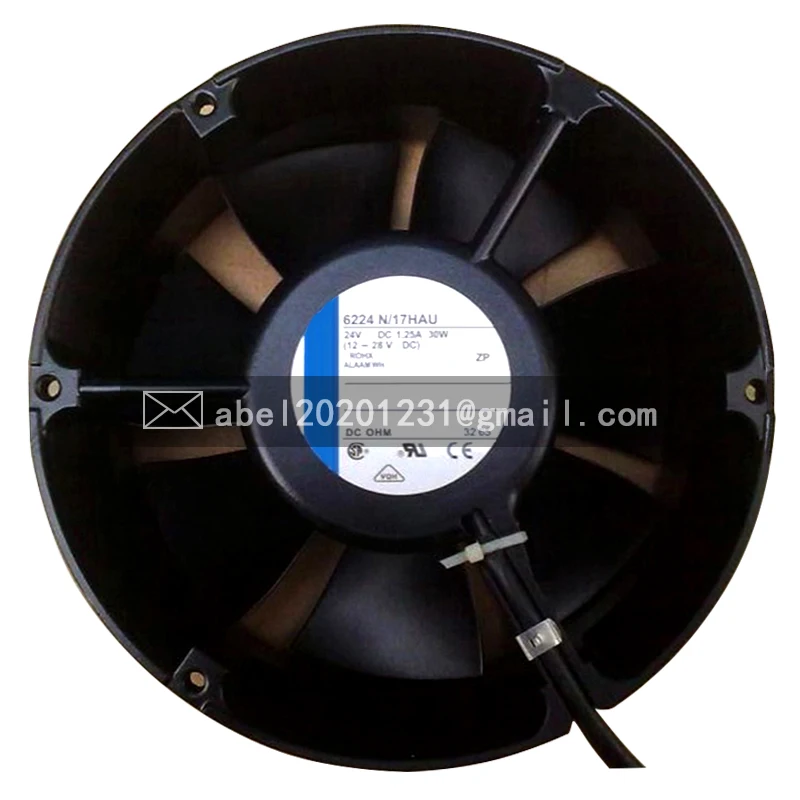 BRAND NEW 6224N/17HAU 6224 N/17HAU 24V DC 1.25A 30W 5WIRES ORIGINAL COOLING FAN 17251 172*172*51MM