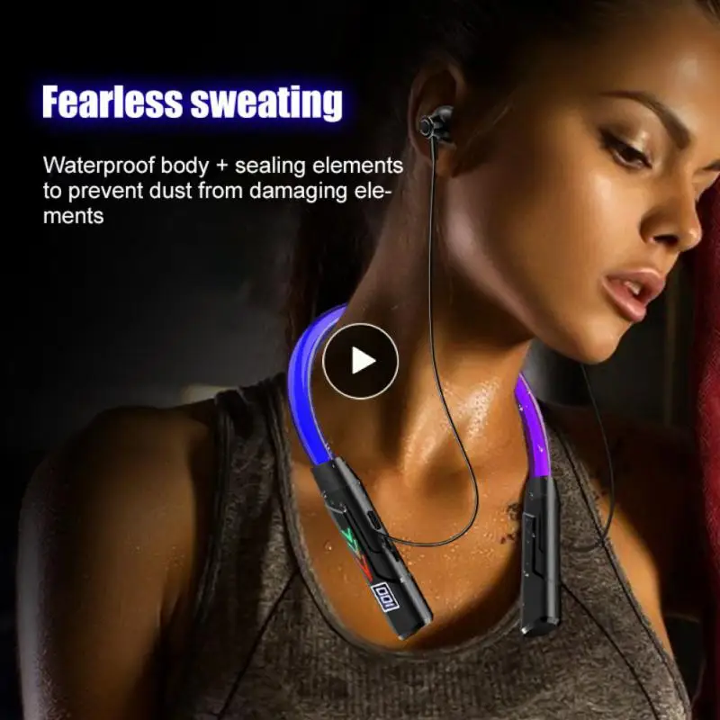 

Neck-mounted Earphone Power Display Stereo Sports Headphones Noise Reduction Tws Gaming Earbuds Wireless Headset