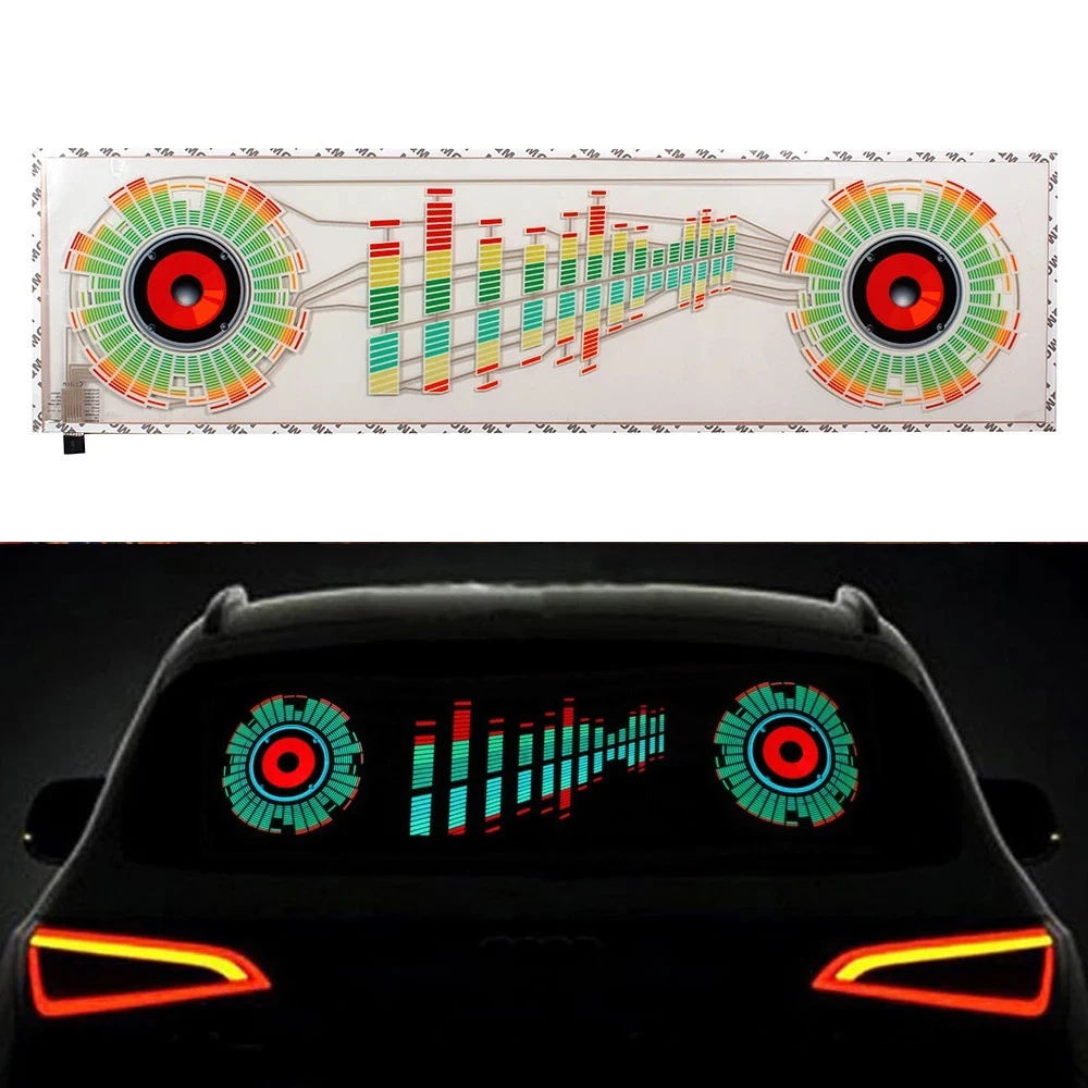 

Car rear window voice-activated music rhythm light modified car interior decorative light induction car led atmosphere light