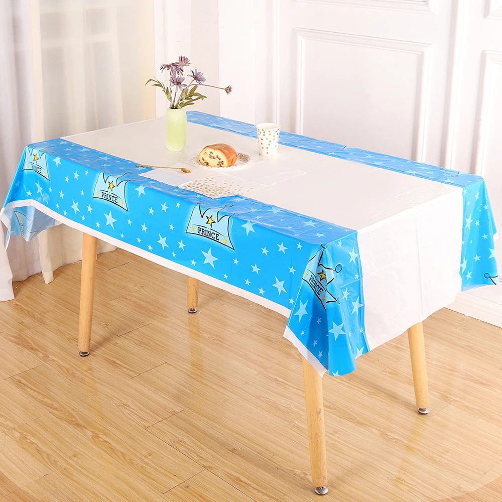 

Plastic disposable tablecloth birthday party wedding Christmas table set rectangular tablecloth table decoration outdoor