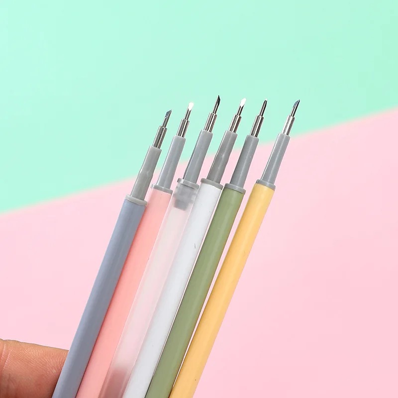 Круглый резак для заправки бумаги цветной держатель ручек пресс нож резьбы