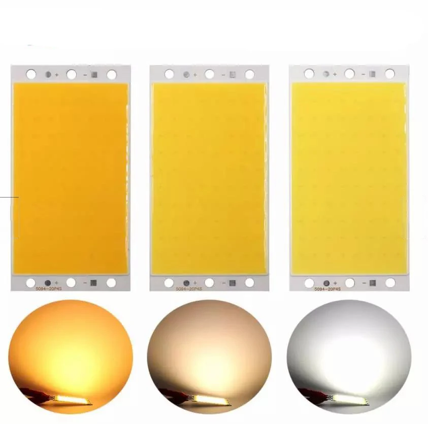 

94x50mm LED Light Panel COB Lamp Board 12V 20W for Desklamp Work Lights Video Lighting DIY 3000K 4000K 6000K White Color