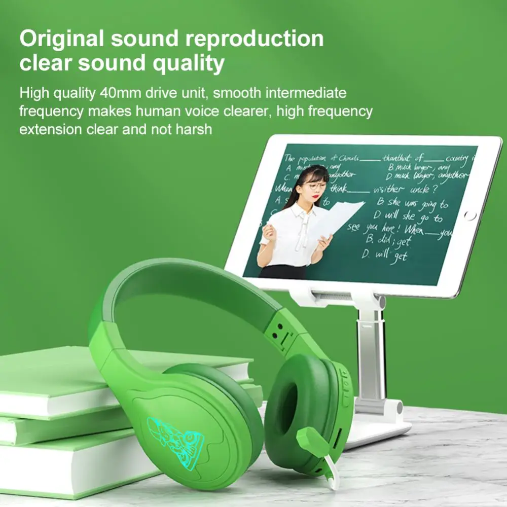 

Cool Rgb Lighting Head Mounted Luminous Wired Headset Wireless Bluetooth Headset Bluetooth-compatible Headset Childrens Earphone