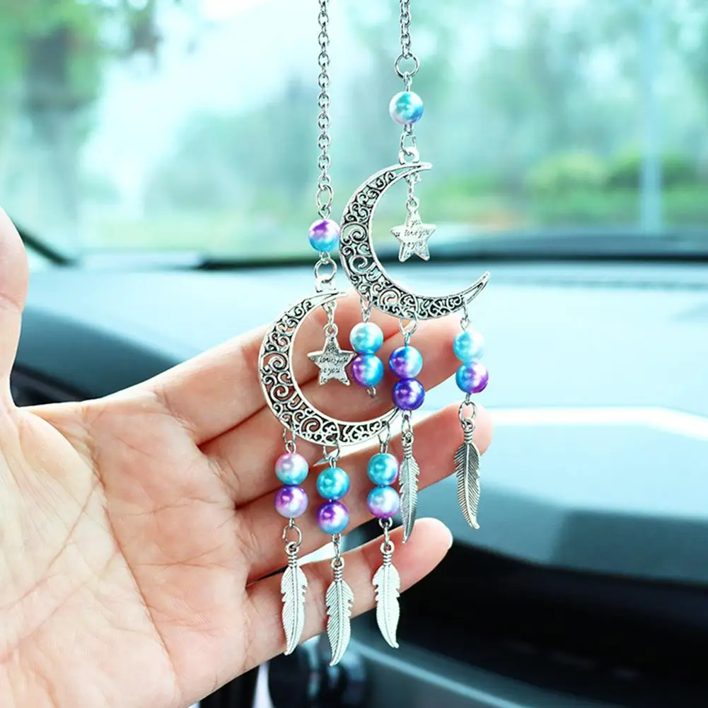 

Car Interior Pendant Rearview Mirror Hanging Ornaments Car Dreamcatcher Stylish Car Decoration Accessories Beads U5Y1