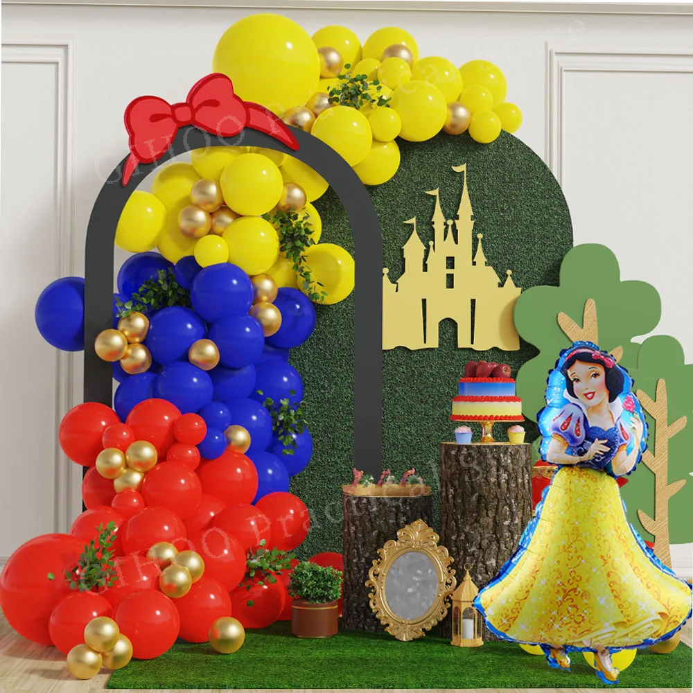 

90pcs Disney Snow White Party Balloons Arch Garland Kit Princess Theme Girls 1 2 3th Birthday Baby Shower Party Decoration Globo