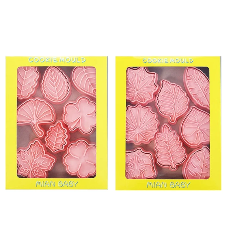 

16pcs/set DIY Leaf Shaped Cake Candy Fondant Mold Soap Candle Molds for Baking