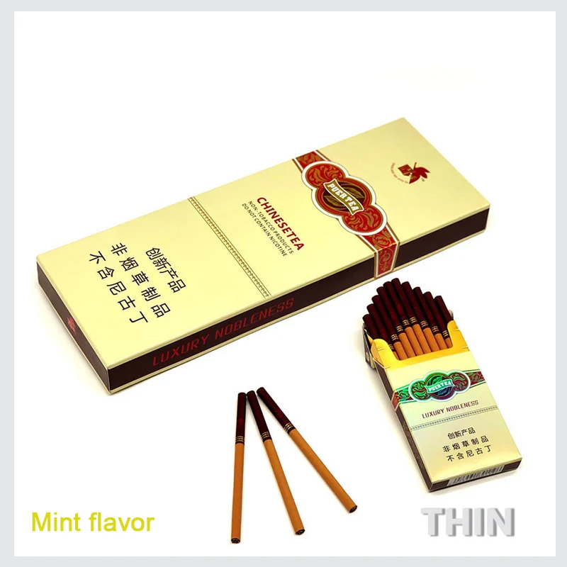 

Thin Tea Cigarettes Flavor Herbal Tea Smoke Healthy No Nicotine Cigarettes Tea Tobacco 100% nicotine free Smoking Accessories
