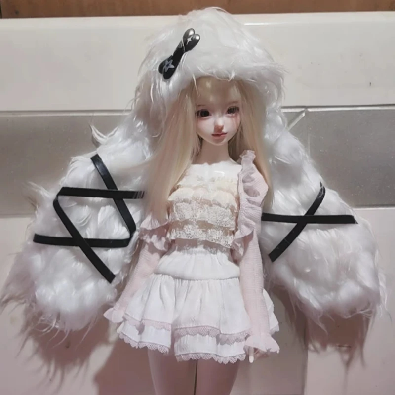 Модная милая плюшевая шапка с кроликом для 13 14 16 BJD куклы DIY игрушки для девочек наряд подарок аксессуары для кукол (art.: 3920cd7abc645) - 3920cd7abc645