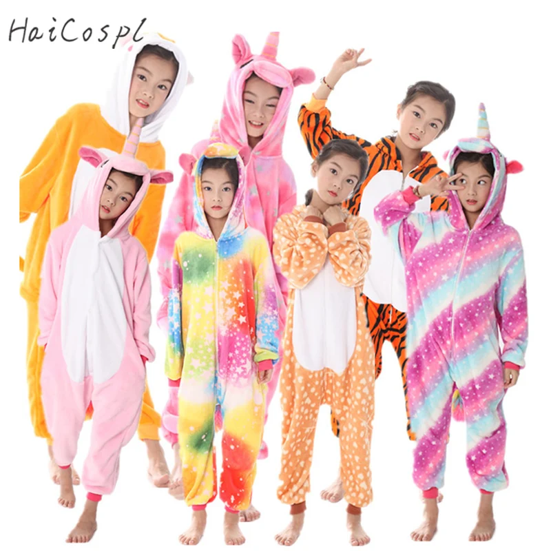 

Kigurumi Pajamas Children Girls Unicorn Pajama Boys Cosplay Animal Oneises Pijamas Unicornio for Kids Costume