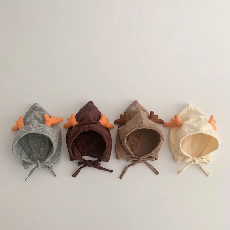 

Spring and Autumn Newborn Cotton Cute Deer Horn Cap Baby Fetal Cap