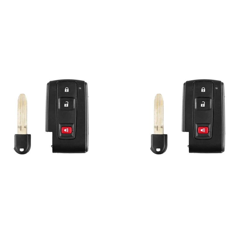 

2X 3 Buttons Smart Remote Car Key Shell Case For Toyota Prius 2004-2009 Corolla Verso Camry Key Cover