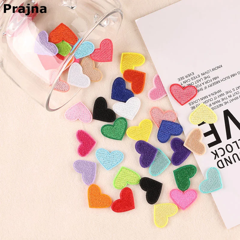 20PCS/sets Love Heart Embroidery Patch Denim Sticker Embroidered Cloth Sticker Clothing Accessories Shoes Hats Luggage Decorate