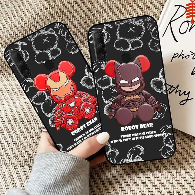 

Marvel Cute Spiderman Venom Bear For Huawei Honor 9X 8X Pro For Honor 10X Lite Phone Case Carcasa Black Silicone Cover Soft