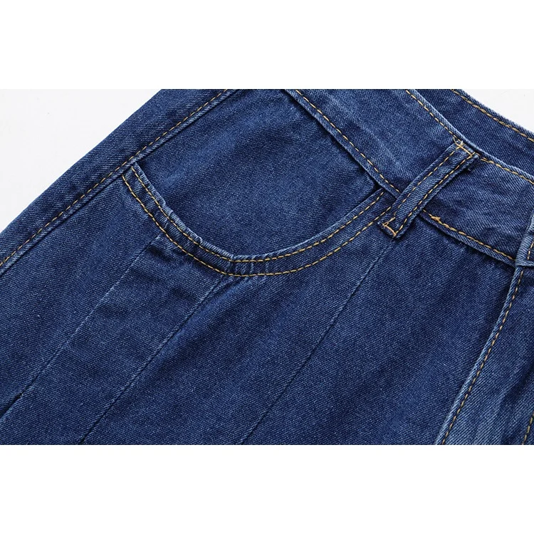 Plus Size XL-6XL Women's Solid Color Denim Shorts Casual Wide Leg Female Summer Shorts