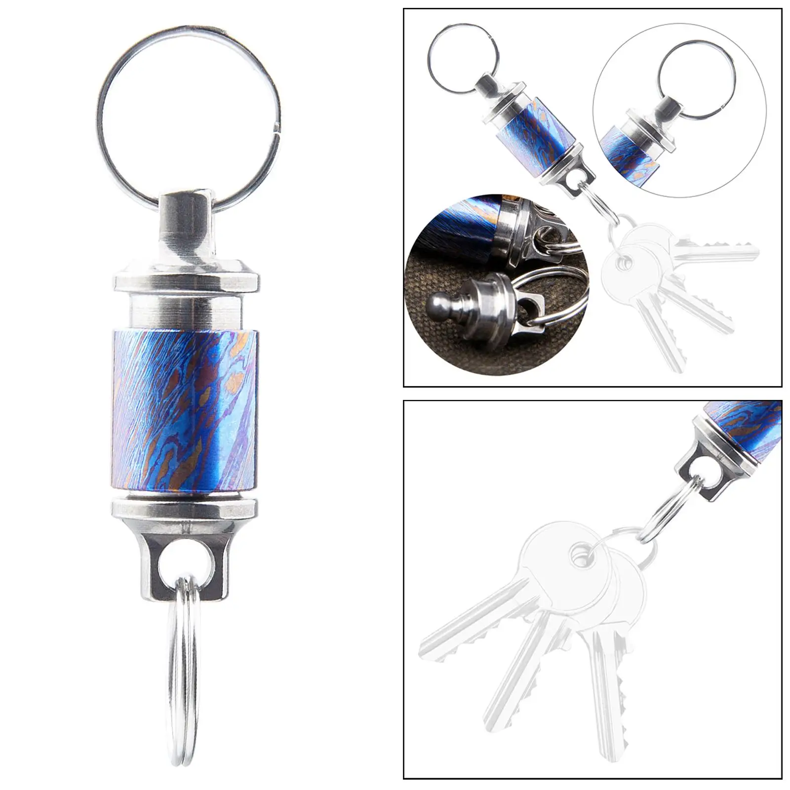 

Rotateable Car Swivel Keychain Classic Dual Purpose Multifunctional Decoration Car Key Holder for Key Hiking Father Day Gift
