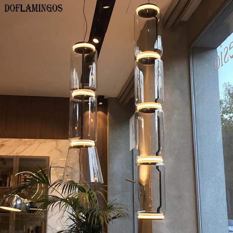 

2024 NEW Italian Restaurant Glass Dining Office LED Chandelier for living Room Home Decorations Bedroom Pendent Light Fixture