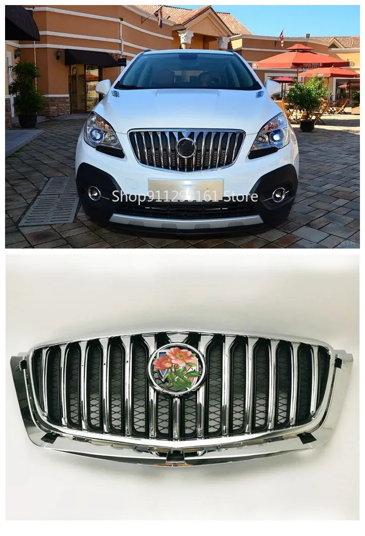 

ABS Chrome Front Bumper Upper Radiator Grille Grill Fit For Buick Encore 2013-2016 1PC With logo